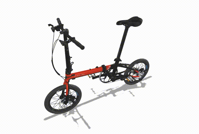 3D建模产品交互：自行车建模自动折叠效果